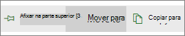 Botão Mover Para no menu principal