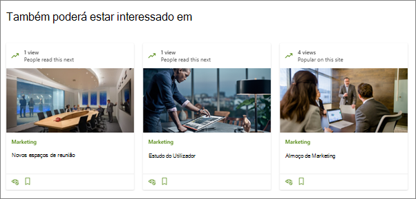 Recomendações de páginas