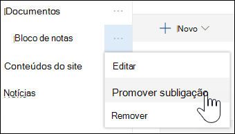 Promover uma subligação para uma ligação primária