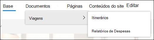 Níveis de navegação superiores