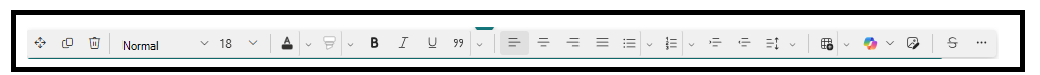 Barra de Ferramentas da peça Web texto v2