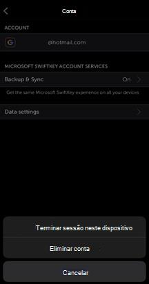 remotos IOS Logout da minha conta MSK