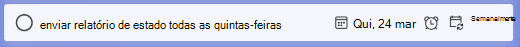 Adicionar repetição ao escrever informações com o título da tarefa