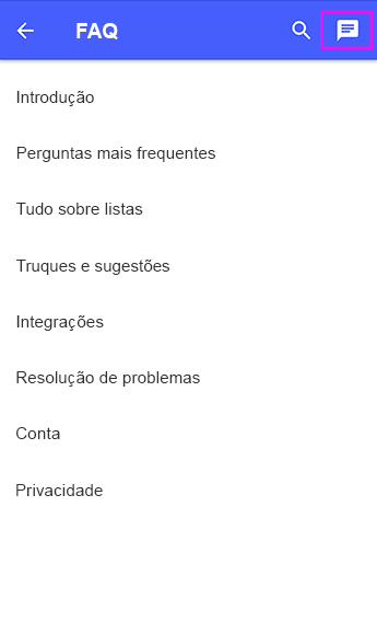 Contacte o Suporte