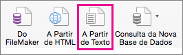 No separador Dados, selecione Do Texto