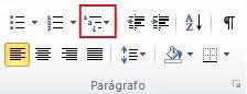 botão lista com múltiplos níveis