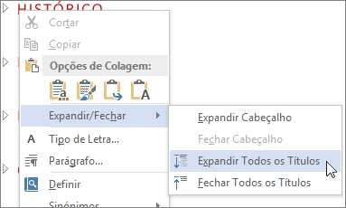 Menu de contexto