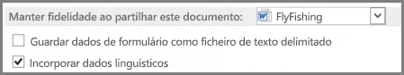 Word 2013 preserve fidelity options