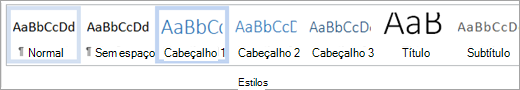 Estilo realçado na galeria estilos
