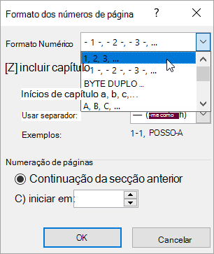 Escolher um formato numérico