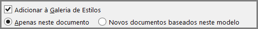 Adicionar à Galeria de Estilos do Word