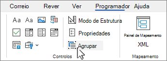 Botão de controlo de grupo