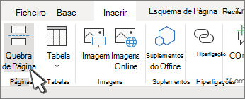 Botão Quebra de página