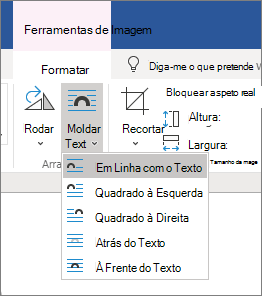 Opções de moldagem de texto