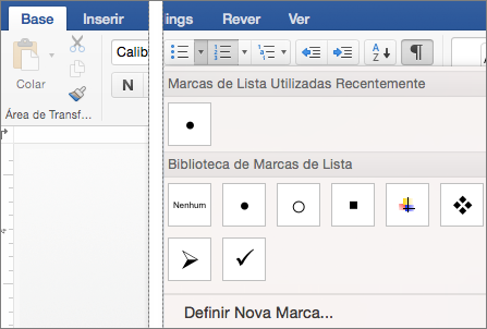 É apresentado o separador Base com a galeria de Marcas.