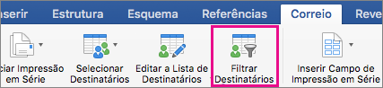 Clique para filtrar a lista de impressão em série