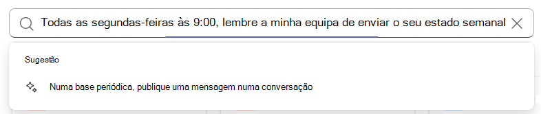 Sugestão de IA na caixa de pesquisa