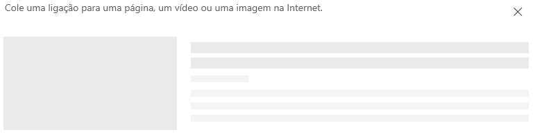 Captura de ecrã da colagem de uma ligação no SharePoint.