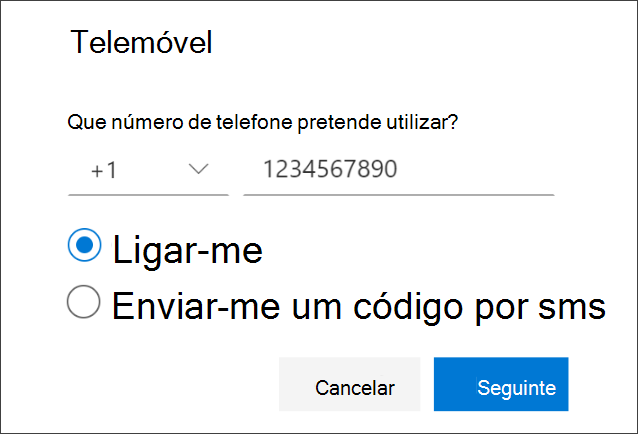 Adicionar número de telefone e escolher chamadas telefónicas
