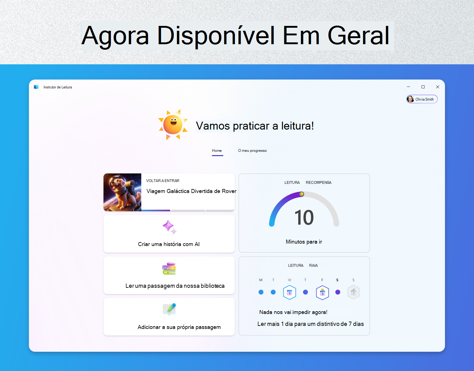 treinador de leitura