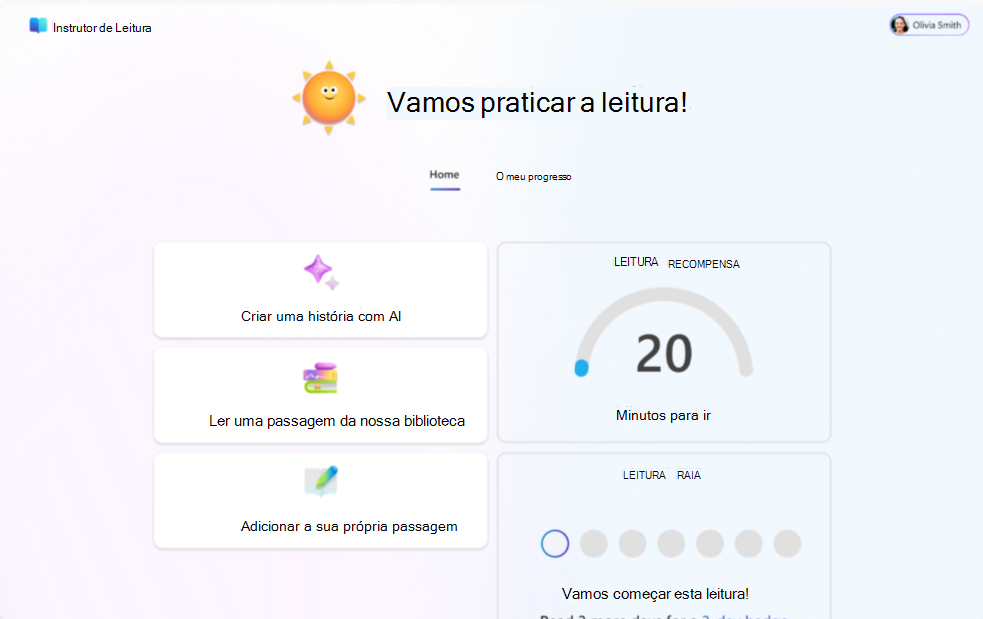 treinador de leitura