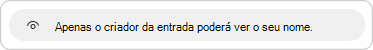 A descrição da privacidade é fornecida quando responde à entrada