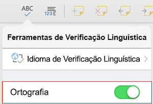 Ativar a ortografia