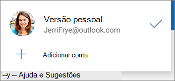 Adicionar conta na aplicação OneDrive para Android