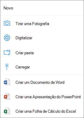 Carregar para o OneDrive