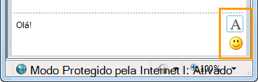 Botões de formatação de MI
