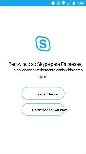Toque no botão Participar na Reunião