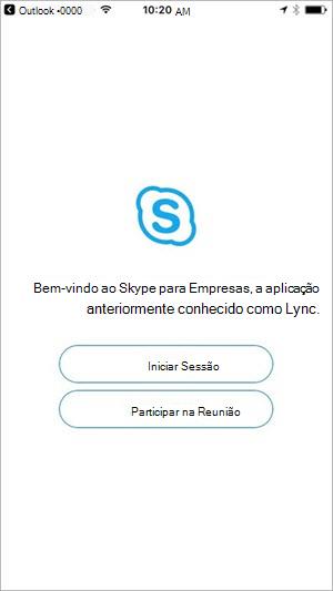 Toque no botão Participar na Reunião
