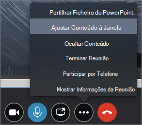 Captura de ecrã a mostrar a opção Ajustar Conteúdo à Janela
