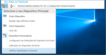Verificar a qualidade da chamada para dispositivo personalizado
