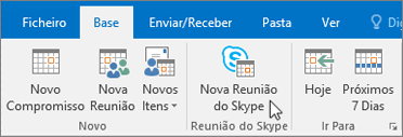 Agendamento de reuniões no Skype para Empresas
