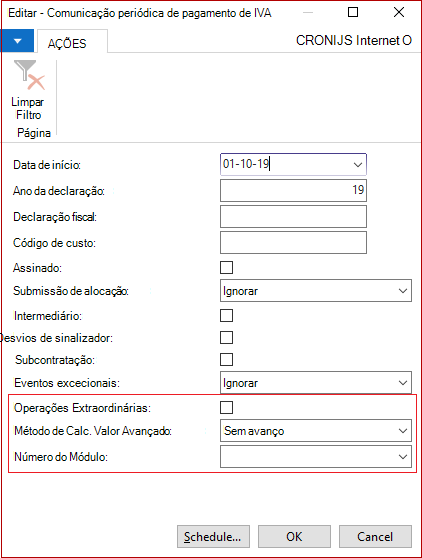 Relatório de Comunicação de Pagamento de IVA Periódico