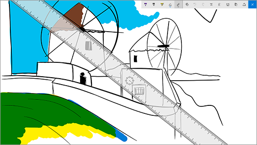 Bloco de desenho e régua