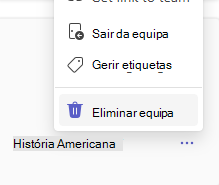 eliminar equipa