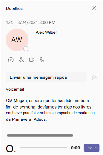 Ecrã Teams-Voicemail-Details