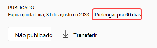 Captura de ecrã a mostrar como anular a publicação de uma gravação de webinar
