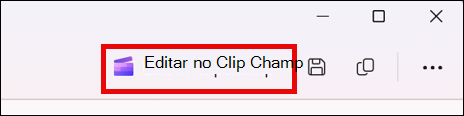 Ecrã de um vídeo recortado na Ferramenta de Recorte com o botão Editar em Clipchamp.