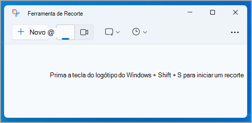 A interface da ferramenta de recorte no Windows 11.