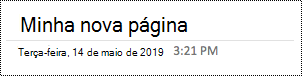 Renomear uma página no OneNote para Mac