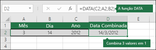 Função DATA Exemplo 2