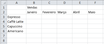 Folha de cálculo de exemplo
