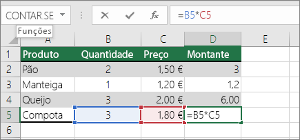 Referência de célula relativa