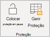 Colocar em pausa a proteção da folha