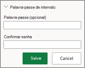 Definir proteção do intervalo