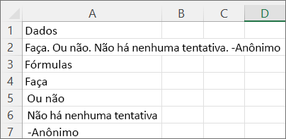 Resultados do exemplo 3