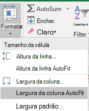 Imagem da Home Page > Formatar > Largura da Coluna